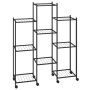 Soporte para flores con ruedas hierro negro 83x25x100 cm en Soportes para macetas | Comprar online en Foru.es