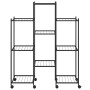 Soporte para flores con ruedas hierro negro 83x25x100 cm en Soportes para macetas | Comprar online en Foru.es