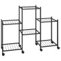 Soporte para flores con ruedas hierro negro 83x25x63,5 cm en Soportes para macetas | Comprar online en Foru.es
