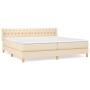 Cama box spring con colchón tela color crema 200x200 cm de vidaXL, Camas y somieres - Ref: Foro24-3130542, Precio: 562,87 €, ...