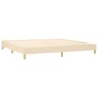 Cama box spring con colchón tela color crema 200x200 cm de vidaXL, Camas y somieres - Ref: Foro24-3130542, Precio: 562,87 €, ...