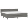 Cama box spring con colchón tela gris oscuro 200x200 cm de vidaXL, Camas y somieres - Ref: Foro24-3129978, Precio: 582,35 €, ...