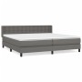 Cama box spring con colchón cuero sintético gris 200x200 cm de vidaXL, Camas y somieres - Ref: Foro24-3130803, Precio: 620,86...