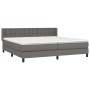 Cama box spring con colchón cuero sintético gris 200x200 cm de vidaXL, Camas y somieres - Ref: Foro24-3130803, Precio: 620,86...
