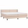 Cama box spring con colchón cuero sintético capuchino 200x200cm de vidaXL, Camas y somieres - Ref: Foro24-3130744, Precio: 58...