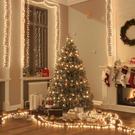 Tira de luces de racimo con 400 LED PVC blanco cálido 7,4 m en Decoración Festiva y Estacional | Comprar online en Foru.es