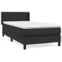 Box spring bed with black synthetic leather mattress 90x190 cm by vidaXL, Beds and slatted bases - Ref: Foro24-3130631, Price...