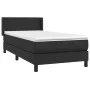 Box spring bed with black synthetic leather mattress 90x190 cm by vidaXL, Beds and slatted bases - Ref: Foro24-3130631, Price...