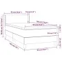 Box spring bed with black synthetic leather mattress 90x190 cm by vidaXL, Beds and slatted bases - Ref: Foro24-3130631, Price...