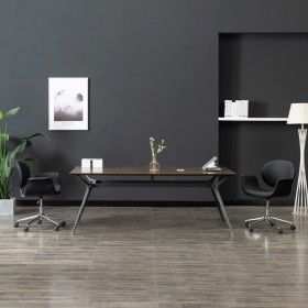 Sillas de comedor giratorias 2 unidades cuero sintético negro de vidaXL, Sillas de comedor - Ref: Foro24-3054854, Precio: 236...