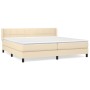 Cama box spring con colchón tela color crema 200x200 cm de vidaXL, Camas y somieres - Ref: Foro24-3129742, Precio: 545,49 €, ...