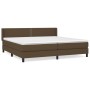 Cama box spring con colchón tela marrón oscuro 200x200 cm de vidaXL, Camas y somieres - Ref: Foro24-3129660, Precio: 587,31 €...