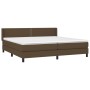 Cama box spring con colchón tela marrón oscuro 200x200 cm de vidaXL, Camas y somieres - Ref: Foro24-3129660, Precio: 587,31 €...