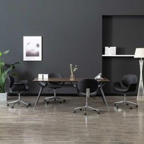 Sillas de comedor giratorias 4 unidades cuero sintético negro de vidaXL, Sillas de comedor - Ref: Foro24-3054855, Precio: 470...