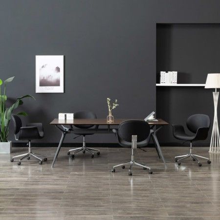 Sillas de comedor giratorias 4 unidades cuero sintético negro de vidaXL, Sillas de comedor - Ref: Foro24-3054855, Precio: 470...