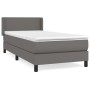 Cama box spring con colchón cuero sintético gris 80x200 cm de vidaXL, Camas y somieres - Ref: Foro24-3130629, Precio: 285,44 ...