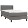 Cama box spring con colchón cuero sintético gris 80x200 cm de vidaXL, Camas y somieres - Ref: Foro24-3130629, Precio: 285,44 ...