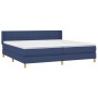 Cama box spring con colchón tela azul 200x200 cm de vidaXL, Camas y somieres - Ref: Foro24-3130303, Precio: 617,27 €, Descuen...