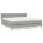 Cama box spring con colchón tela gris claro 180x200 cm de vidaXL, Camas y somieres - Ref: Foro24-3130529, Precio: 540,48 €, D...