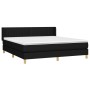 Cama box spring con colchón tela negro 180x200 cm de vidaXL, Camas y somieres - Ref: Foro24-3130451, Precio: 545,93 €, Descue...