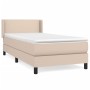 Cama box spring con colchón cuero sintético capuchino 100x200cm de vidaXL, Camas y somieres - Ref: Foro24-3130708, Precio: 32...