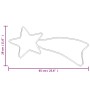 Figura de estrella de Navidad con 48 LED blanco cálido 65x28 cm en Decoración Festiva y Estacional | Comprar online en Foru.es