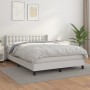 Cama box spring con colchón cuero sintético blanco 140x200cm de vidaXL, Camas y somieres - Ref: Foro24-3130782, Precio: 485,0...