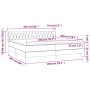 Cama box spring con colchón terciopelo gris claro 200x200 cm de vidaXL, Camas y somieres - Ref: Foro24-3131159, Precio: 588,8...