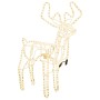 Figuras renos Navidad con cabezas móviles blanco cálido 76x42x87 cm en Decoración Festiva y Estacional | Comprar online en Foru.