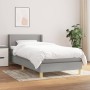 Cama box spring con colchón tela gris claro 80x200 cm de vidaXL, Camas y somieres - Ref: Foro24-3130065, Precio: 278,68 €, De...
