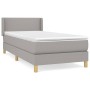 Cama box spring con colchón tela gris claro 80x200 cm de vidaXL, Camas y somieres - Ref: Foro24-3130065, Precio: 278,68 €, De...
