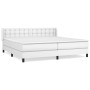 Cama box spring con colchón cuero sintético blanco 200x200 cm de vidaXL, Camas y somieres - Ref: Foro24-3130800, Precio: 602,...