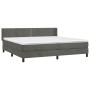 Cama box spring con colchón terciopelo gris oscuro 200x200 cm de vidaXL, Camas y somieres - Ref: Foro24-3130920, Precio: 551,...