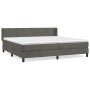 Cama box spring con colchón terciopelo gris oscuro 200x200 cm de vidaXL, Camas y somieres - Ref: Foro24-3130860, Precio: 548,...