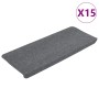 Alfombrilla autoadhesiva de escalera 15 uds gris 65x24,5x3,5 cm en Hogar | Comprar online en Foru.es