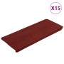 Alfombrilla autoadhesiva de escalera 15 uds rojo 65x24,5x3,5 cm en Hogar | Comprar online en Foru.es