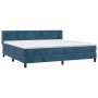 Cama box spring con colchón terciopelo azul oscuro 200x200 cm de vidaXL, Camas y somieres - Ref: Foro24-3130863, Precio: 586,...