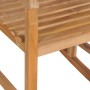 Silla mecedora de madera maciza teca con cojín a cuadros rojos en Sillas de jardín | Comprar online en Foru.es