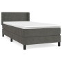 Cama box spring con colchón terciopelo gris oscuro 90x190 cm de vidaXL, Camas y somieres - Ref: Foro24-3130812, Precio: 299,2...