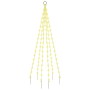 Árbol de Navidad en asta de bandera 108 LED blanco cálido 180cm en Decoración Festiva y Estacional | Comprar online en Foru.es