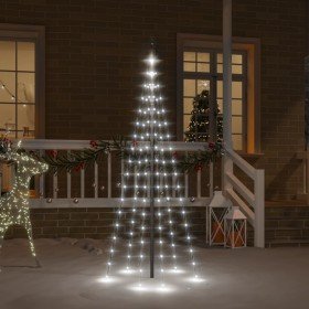 Árbol de Navidad en asta de bandera 108 LED blanco frío 180cm en Decoración Festiva y Estacional | Comprar online en Foru.es