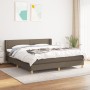 Cama box spring con colchón tela gris taupe 160x200 cm de vidaXL, Camas y somieres - Ref: Foro24-3130125, Precio: 525,22 €, D...