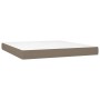 Cama box spring con colchón tela gris taupe 160x200 cm de vidaXL, Camas y somieres - Ref: Foro24-3130125, Precio: 525,22 €, D...