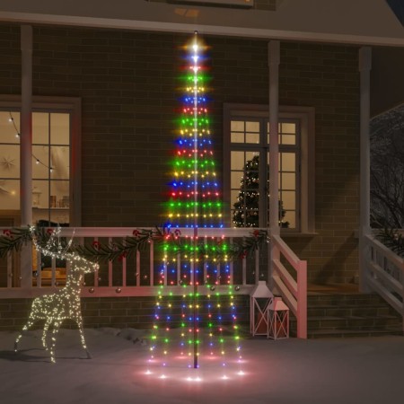 Árbol de Navidad en asta de bandera 310 LED de colores 300 cm en Decoración Festiva y Estacional | Comprar online en Foru.es