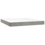Cama box spring con colchón terciopelo gris claro 160x200 cm de vidaXL, Camas y somieres - Ref: Foro24-3130847, Precio: 479,6...