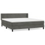 Cama box spring con colchón terciopelo gris oscuro 180x200 cm de vidaXL, Camas y somieres - Ref: Foro24-3130854, Precio: 527,...