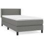 Cama box spring con colchón tela gris oscuro 90x200 cm de vidaXL, Camas y somieres - Ref: Foro24-3129602, Precio: 304,04 €, D...