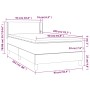 Cama box spring con colchón tela gris oscuro 90x200 cm de vidaXL, Camas y somieres - Ref: Foro24-3129602, Precio: 304,04 €, D...