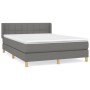 Cama box spring con colchón tela gris oscuro 140x190 cm de vidaXL, Camas y somieres - Ref: Foro24-3130266, Precio: 497,99 €, ...