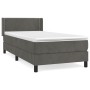 Cama box spring con colchón terciopelo gris oscuro 100x200 cm de vidaXL, Camas y somieres - Ref: Foro24-3130884, Precio: 309,...